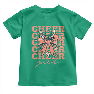 Cheer Girl Football Team Spirit Toddler T Shirt Gift For Cheerleader TS12 Irish Green Print Your Wear