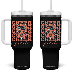Cheer Girl Football Team Spirit Tumbler With Handle Gift For Cheerleader TS12 One Size: 40 oz Black Print Your Wear