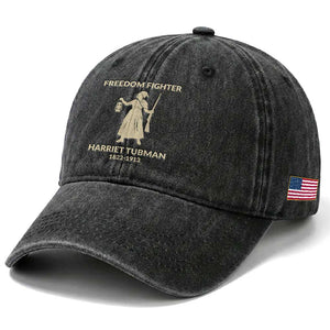 Harriet Tubman Freedom Fighter Washed Cotton Baseball Cap History Lover Gift TS12 Print Your Wear