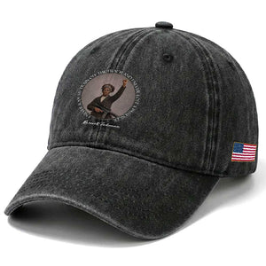 Harriet Tubman Quote Washed Cotton Baseball Cap I Never Ran My Train Off The Track TS12 Print Your Wear