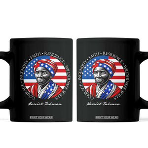 Harriet Tubman Patriotic Coffee Mug Black History Month Gift TS12 Black Print Your Wear