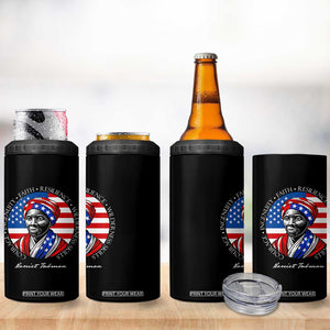 Harriet Tubman Patriotic 4 in 1 Can Cooler Tumbler Black History Month Gift TS12 Print Your Wear