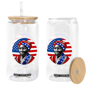 Harriet Tubman Patriotic Glass Can Black History Month Gift TS12 Print Your Wear