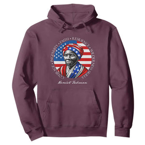 Harriet Tubman Patriotic Hoodie Black History Month Gift TS12 Maroon Print Your Wear