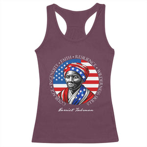 Harriet Tubman Patriotic Racerback Tank Top Black History Month Gift TS12 Maroon Print Your Wear