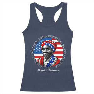Harriet Tubman Patriotic Racerback Tank Top Black History Month Gift TS12 Navy Print Your Wear