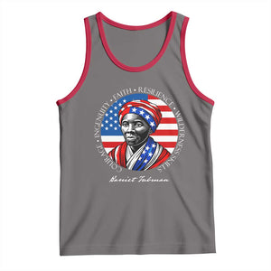 Harriet Tubman Patriotic Tank Top Black History Month Gift TS12 Deep Heather Red Print Your Wear
