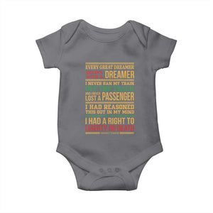 Harriet Tubman Powerful Quote Baby Onesie Strong Black Women Pride TS12 Charcoal Print Your Wear