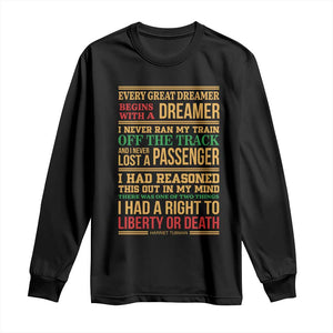 Harriet Tubman Powerful Quote Long Sleeve Shirt Strong Black Women Pride TS12 Black Print Your Wear