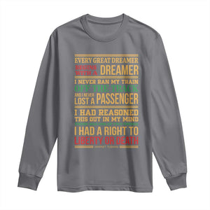 Harriet Tubman Powerful Quote Long Sleeve Shirt Strong Black Women Pride TS12 Charcoal Print Your Wear