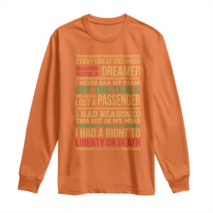 Harriet Tubman Powerful Quote Long Sleeve Shirt Strong Black Women Pride TS12 Orange Print Your Wear