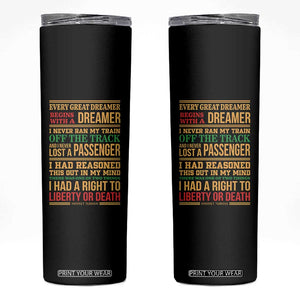 Harriet Tubman Powerful Quote Skinny Tumbler Strong Black Women Pride TS12 Black Print Your Wear