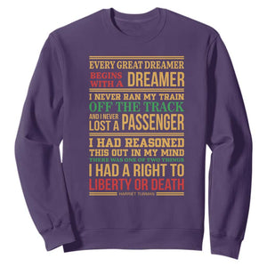 Harriet Tubman Powerful Quote Sweatshirt Strong Black Women Pride TS12 Purple Print Your Wear