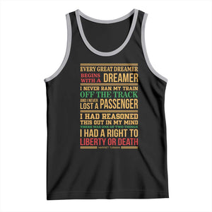 Harriet Tubman Powerful Quote Tank Top Strong Black Women Pride TS12 Black Athletic Heather Print Your Wear