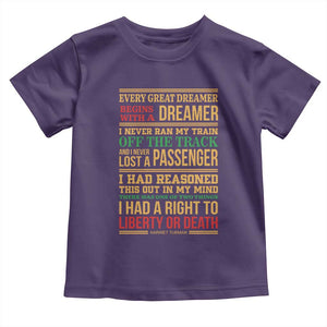 Harriet Tubman Powerful Quote Toddler T Shirt Strong Black Women Pride TS12 Purple Print Your Wear