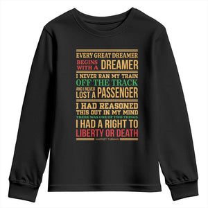 Harriet Tubman Powerful Quote Youth Sweatshirt Strong Black Women Pride TS12 Black Print Your Wear