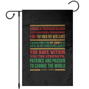Harriet Tubman Powerful Quote Garden Flag Female Empowerment History Gift TS12 Black Print Your Wear