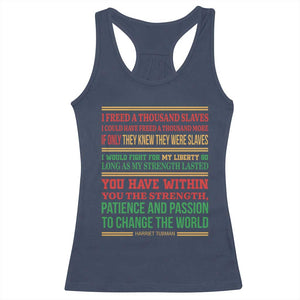 Harriet Tubman Powerful Quote Racerback Tank Top Female Empowerment History Gift TS12 Navy Print Your Wear