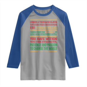 Harriet Tubman Powerful Quote Raglan Shirt Female Empowerment History Gift TS12 Sport Gray Royal Print Your Wear