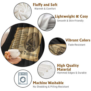 Harriet Tubman Quote Throw Blanket Liberty Or Death Empowerment Gift TS12 Print Your Wear