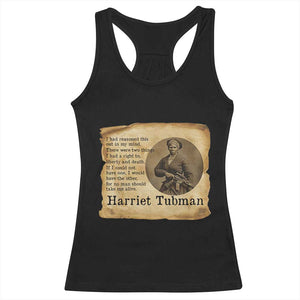 Harriet Tubman Quote Racerback Tank Top Liberty Or Death Empowerment Gift TS12 Black Print Your Wear