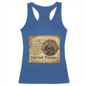 Harriet Tubman Quote Racerback Tank Top Liberty Or Death Empowerment Gift TS12 Royal Blue Print Your Wear