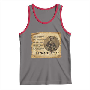 Harriet Tubman Quote Tank Top Liberty Or Death Empowerment Gift TS12 Deep Heather Red Print Your Wear