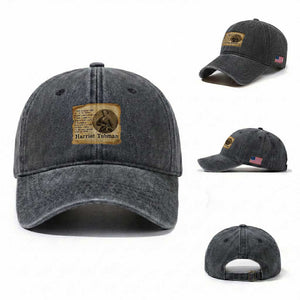 Harriet Tubman Quote Washed Cotton Baseball Cap Liberty Or Death Empowerment Gift TS12 Washed Cap Universal Fit Dark Gray Print Your Wear