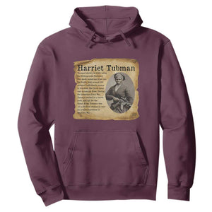 Vintage Harriet Tubman Poster Hoodie Female Empowerment History Gift TS12 Maroon Print Your Wear
