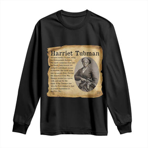 Vintage Harriet Tubman Poster Long Sleeve Shirt Female Empowerment History Gift TS12 Black Print Your Wear