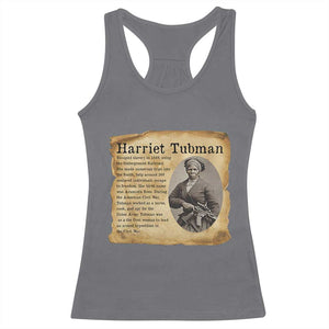 Vintage Harriet Tubman Poster Racerback Tank Top Female Empowerment History Gift TS12 Charcoal Print Your Wear