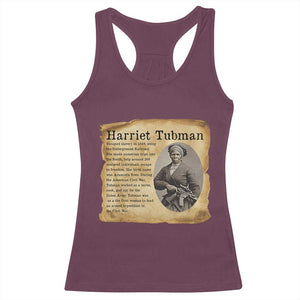 Vintage Harriet Tubman Poster Racerback Tank Top Female Empowerment History Gift TS12 Maroon Print Your Wear