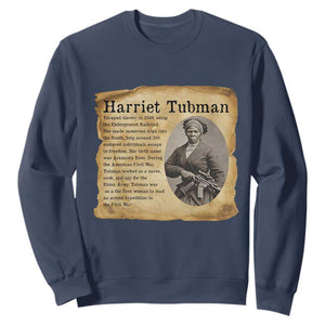 Vintage Harriet Tubman Poster Sweatshirt Female Empowerment History Gift TS12 Navy Print Your Wear