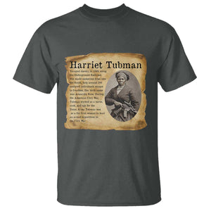 Vintage Harriet Tubman Poster T Shirt Female Empowerment History Gift TS12 Dark Heather Print Your Wear