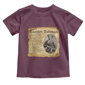 Vintage Harriet Tubman Poster Toddler T Shirt Female Empowerment History Gift TS12 Maroon Print Your Wear