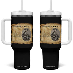 Vintage Harriet Tubman Poster Tumbler With Handle Female Empowerment History Gift TS12 One Size: 40 oz Black Print Your Wear
