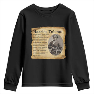 Vintage Harriet Tubman Poster Youth Sweatshirt Female Empowerment History Gift TS12 Black Print Your Wear