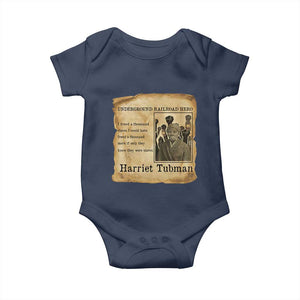 Harriet Tubman Quote Baby Onesie I Freed A Thousand People Vintage Poster TS12 Navy Print Your Wear