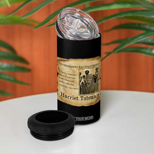 Harriet Tubman Quote 4 in 1 Can Cooler Tumbler I Freed A Thousand People Vintage Poster TS12 Print Your Wear