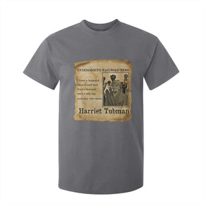 Harriet Tubman Quote T Shirt For Kid I Freed A Thousand People Vintage Poster TS12 Charcoal Print Your Wear