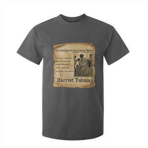 Harriet Tubman Quote T Shirt For Kid I Freed A Thousand People Vintage Poster TS12 Dark Heather Print Your Wear