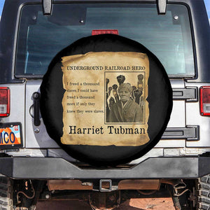 Harriet Tubman Quote Spare Tire Cover I Freed A Thousand People Vintage Poster TS12 No hole Black Print Your Wear