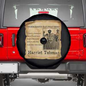 Harriet Tubman Quote Spare Tire Cover I Freed A Thousand People Vintage Poster TS12 Black Print Your Wear