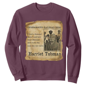 Harriet Tubman Quote Sweatshirt I Freed A Thousand People Vintage Poster TS12 Maroon Print Your Wear