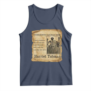 Harriet Tubman Quote Tank Top I Freed A Thousand People Vintage Poster TS12 Navy Print Your Wear