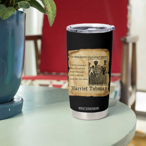 Harriet Tubman Quote Tumbler Cup I Freed A Thousand People Vintage Poster TS12 Print Your Wear