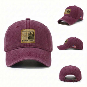 Harriet Tubman Quote Washed Cotton Baseball Cap I Freed A Thousand People Vintage Poster TS12 Washed Cap Universal Fit Burgundy Print Your Wear