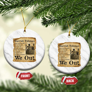 Vintage Harriet Tubman We Out Ceramic Ornament Black American Hero History Gift TS12 1pc White Marble Print Your Wear