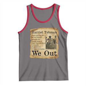 Vintage Harriet Tubman We Out Tank Top Black American Hero History Gift TS12 Deep Heather Red Print Your Wear