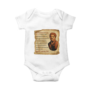 Harriet Tubman Baby Onesie Black American Hero Underground Railroad TS12 White Print Your Wear